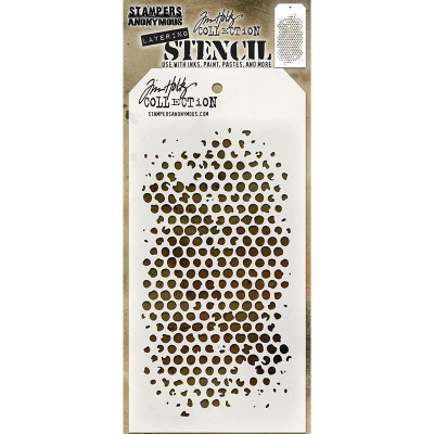 Tim Holtz Layering Stencils Beehive Honeycomb & Bubble Hexagon Pattern  Template
