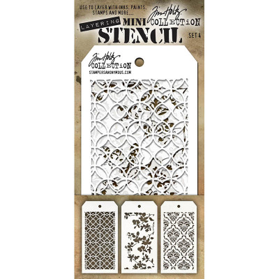 Stampers Anonymous Tim Holtz Mini Capa Stencil Set # 16 