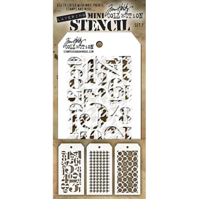Stampers Anonymous Mini Stencils by Tim Holtz (3 Ea.) - Set #57 -  Scrapbooking Made Simple