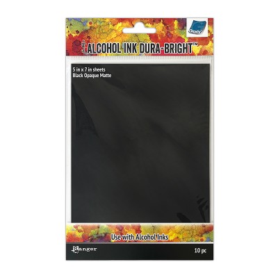 Alcohol Ink Dura-bright Paper Black Opaque Matte 5x7
