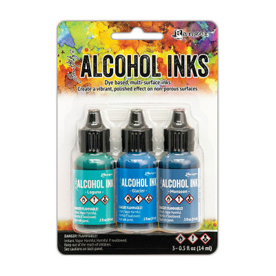 Teal/blue Spectrum Alcohol Ink Kit