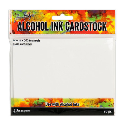 Ranger Tim Holtz Alcohol Ink Cardstock Silver 10 Sheets Black or Sparkle