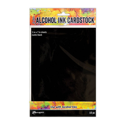 Alcohol Ink Cardstock Matte Black 5x7