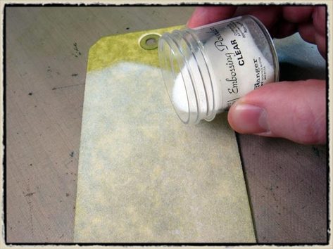 From Clear Embossing Powder to Colored Embossing Powder with