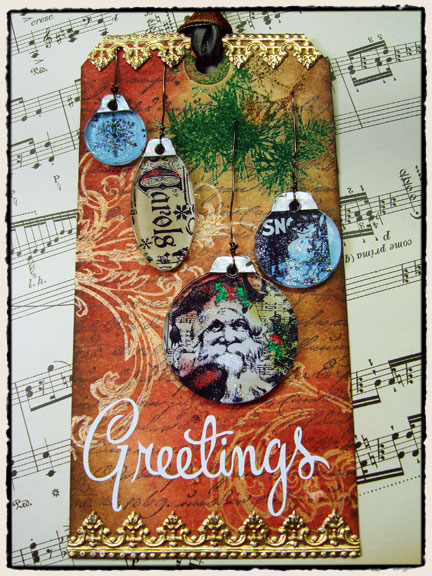 ATC with Tim Holtz stamps and idea-ology