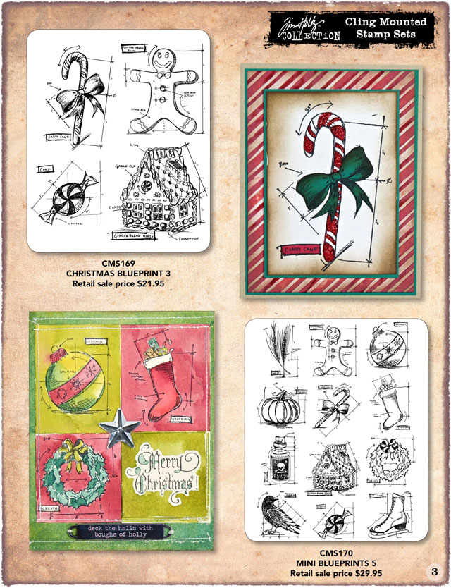 Tim Holtz Cling Rubber Stamps - Seasonal Catalog 2 CMS178