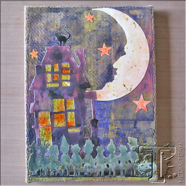 Trick or Treat Burlap Panel by Mou Saha | www.timholtz.com