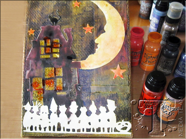 Trick or Treat Burlap Panel by Mou Saha | www.timholtz.com