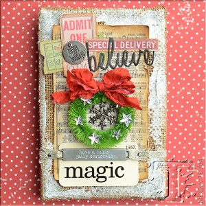 christmas magic burlap panel… | Tim Holtz