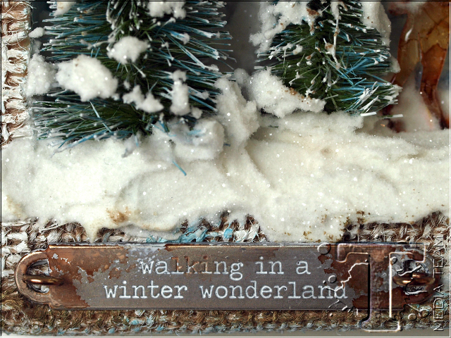 Simple Walking in a Winter Wonderland Shadow Box