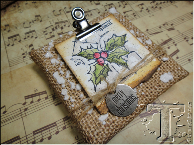 Festive Mini Burlap Panels by Tim Holtz | www.timholtz.com