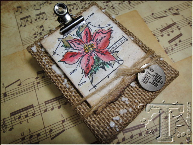 Festive Mini Burlap Panels by Tim Holtz | www.timholtz.com