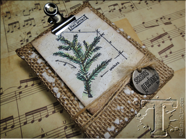 Festive Mini Burlap Panels by Tim Holtz | www.timholtz.com