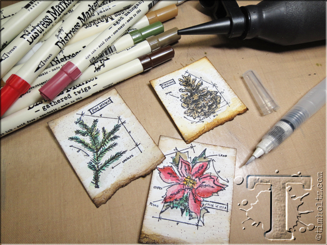 Festive Mini Burlap Panels by Tim Holtz | www.timholtz.com