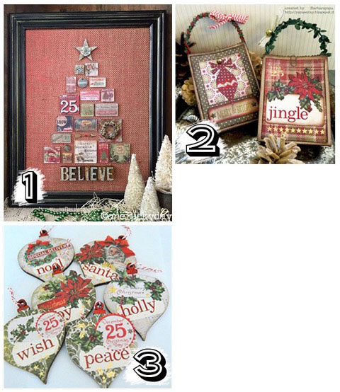 Holly Collage Paper and 2020 Christmas Snippets Tim Holtz Holiday 2 Items 
