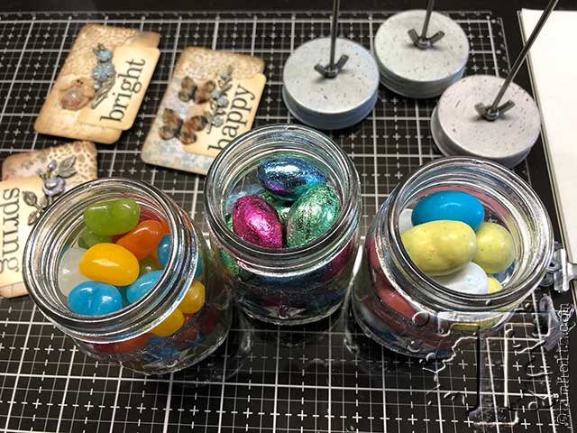 Miniature Candy Jars VERY Small Jars With Cork Tops and Artificial Candy  Easter Decorations Tiered Tray Easter Easter Tray Ideas 