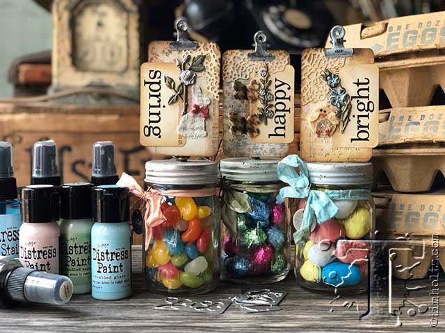 Miniature Candy Jars VERY Small Jars With Cork Tops and Artificial Candy  Easter Decorations Tiered Tray Easter Easter Tray Ideas 