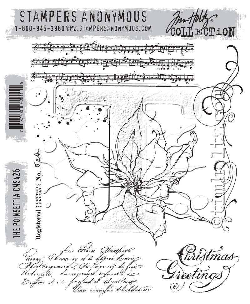 Tim Holtz Stampers Anonymous - Poinsettia Stencil