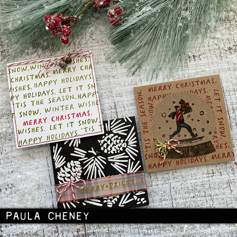 Tim Holtz Stampers Anonymous Cling Stamps, Darling Christmas, (CMS457),  October 2022 Winter Holiday Christmas Release, + Carnora Storage Mesh Bag