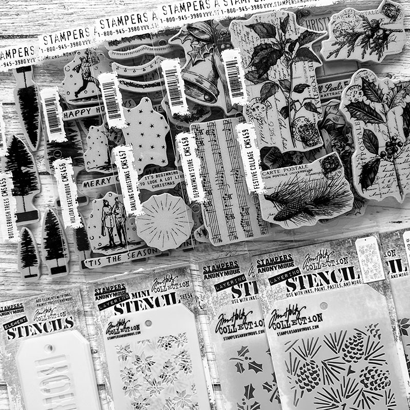Stampers Anonymous Tim Holtz® Festive Layered Stencil